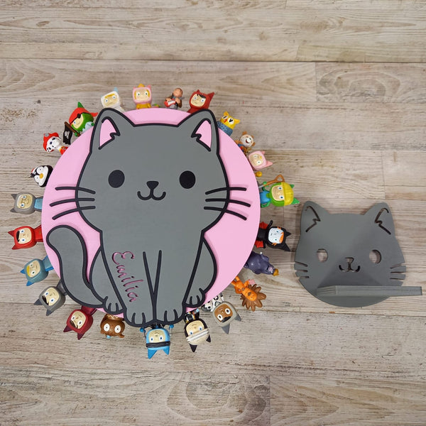 Regal Katze für Toniebox personalisiert mit Farbwunsch für bis zu 60 oder 120 Tonies