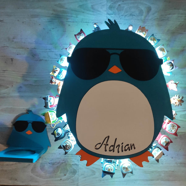Regal Pinguin für Toniebox personalisiert mit Farbwunsch für bis zu 60 oder 120 Tonies