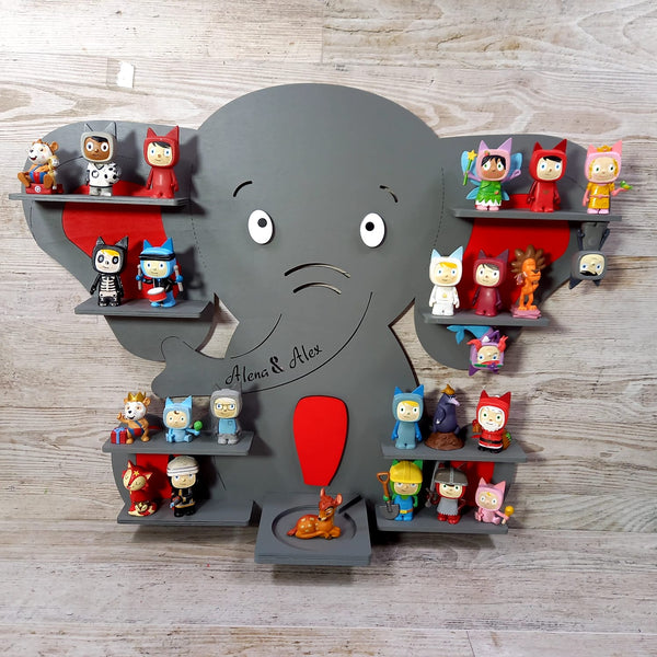 Regal Elefant für Toniebox personalisiert mit Farbwunsch für bis zu 45 Tonies