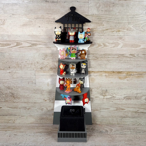 Regal Leuchtturm für Toniebox personalisiert mit Farbwunsch für bis zu 35 Tonies