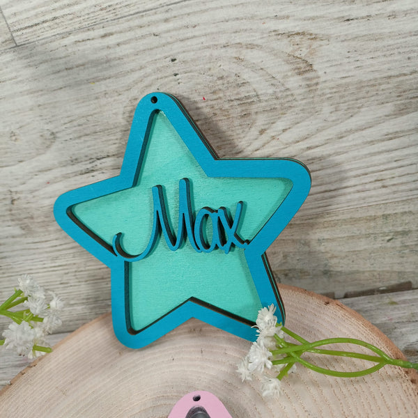 Personalisierter Weihnachtsbaum Stern