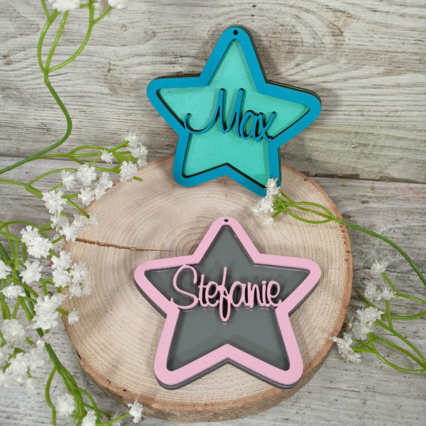 Personalisierter Weihnachtsbaum Stern