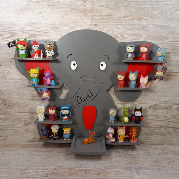 Regal Elefant für Toniebox personalisiert mit Farbwunsch für bis zu 45 Tonies