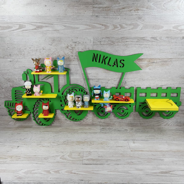 Regal Traktor für Toniebox personalisiert mit Farbwunsch für bis zu 35 Tonies