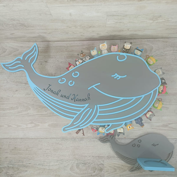 Regal Wal für Toniebox personalisiert mit Farbwunsch für bis zu 60 oder 120 Tonies
