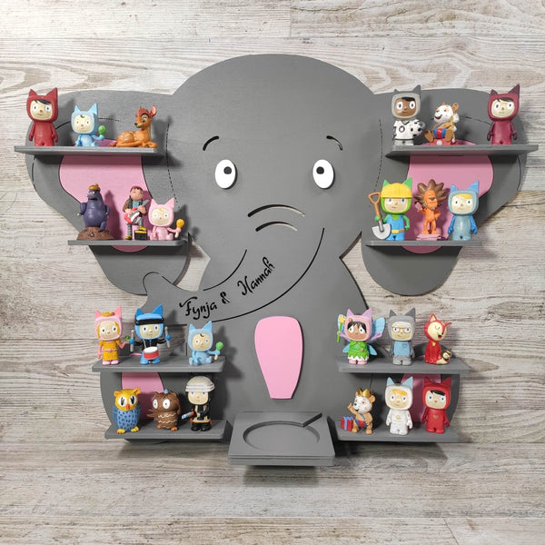 Regal Elefant für Toniebox personalisiert mit Farbwunsch für bis zu 45 Tonies